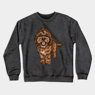 Cute Ginger Cockapoo Dog Crewneck Sweatshirt